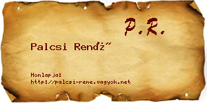 Palcsi René névjegykártya